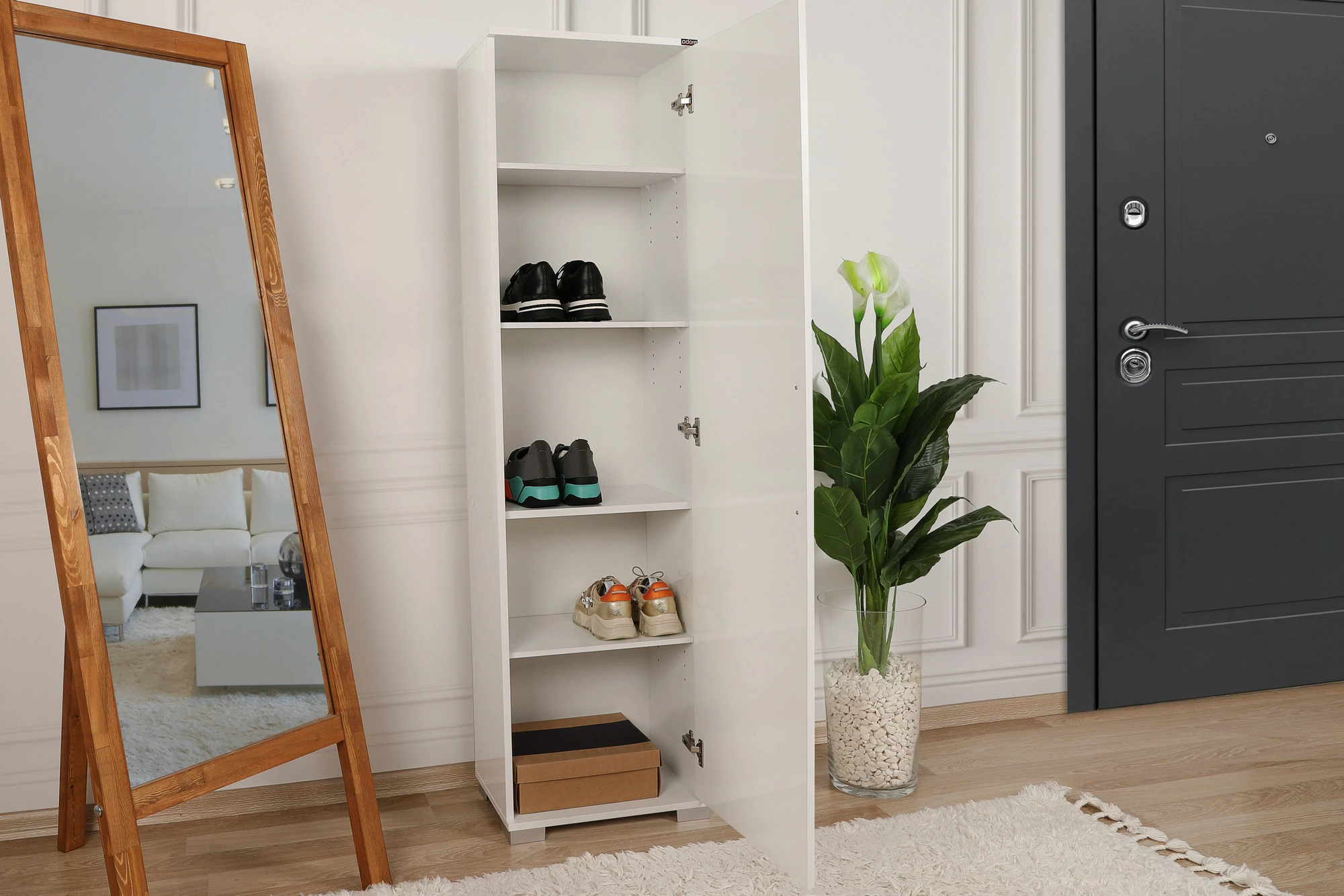 Dollap shumëpërdorimësh Hanah Home, Adr-405-Pp-1, ngjyrë e bardhë