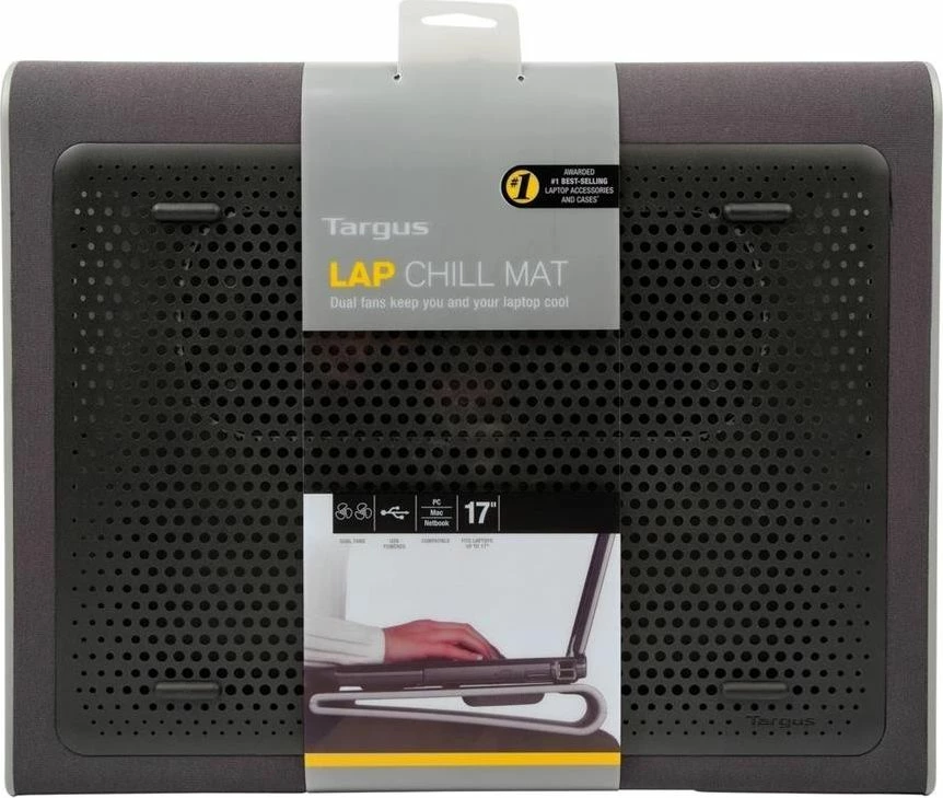 Bazë ftohëse për laptop Targus Chill Mat AWE55GL, deri 17\", 2x80mm, USB, zi/gri