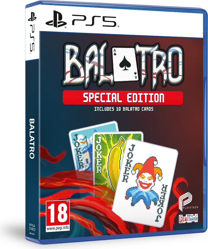 Lojë PS5 Fireshine Games Balatro Special Edition, PEGI 18, përfshin 10 karta Balatro