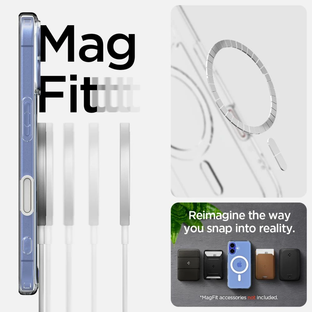 Mbështjellës Spigen Ultra Hybrid "T" MagSafe për iPhone 16, Bardhë