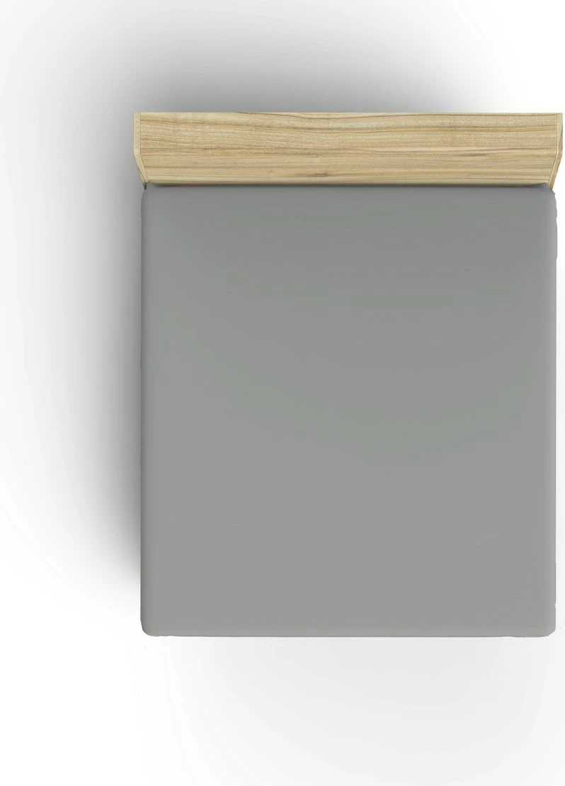 Çarçaf i shtrirë për krevat dopio Queen, ngjyrë gri e errët, L'essentiel