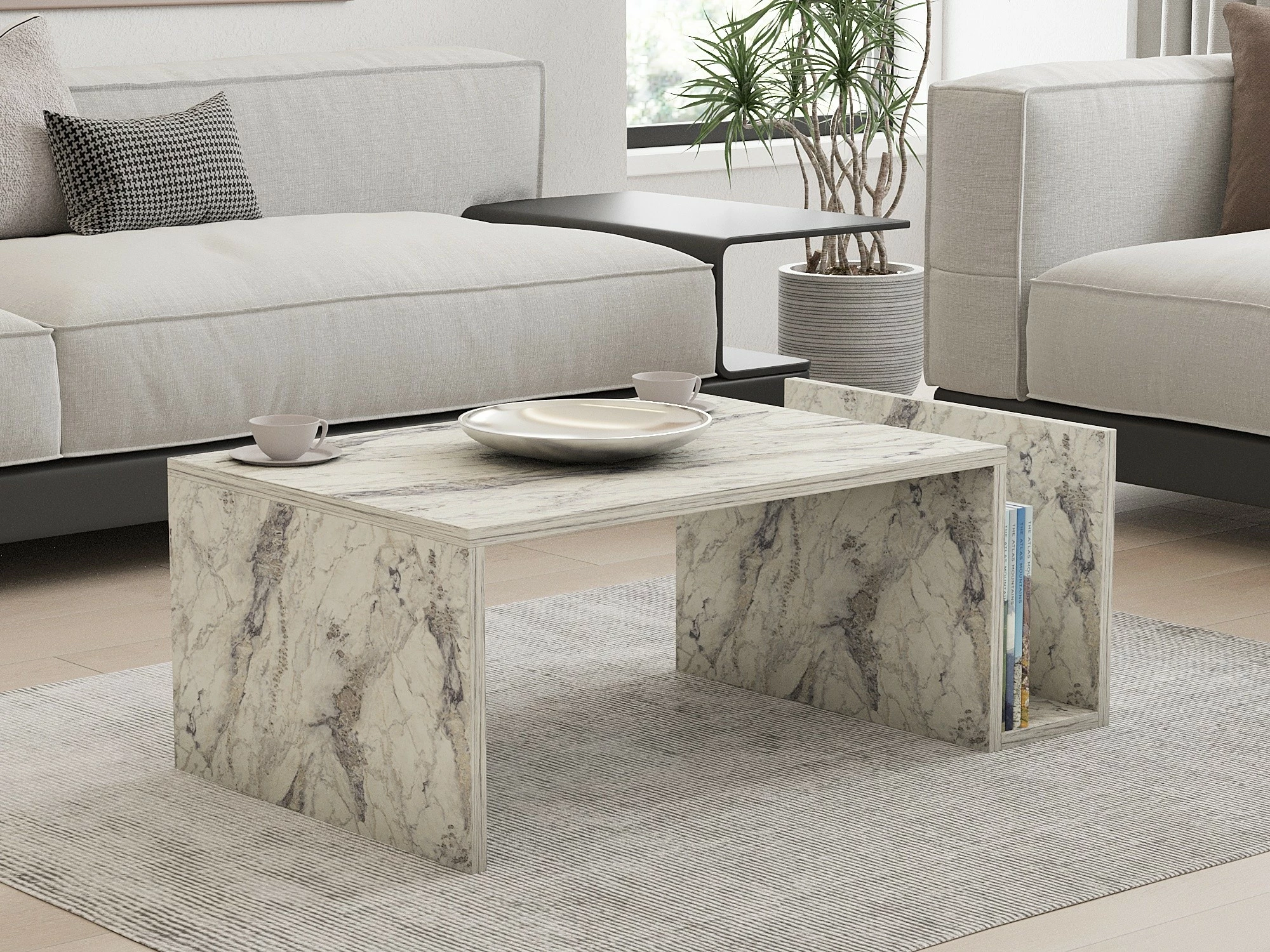 Tavolinë kafeje Hanah Home, Memo - Freesia Marble