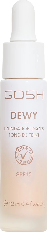 Fondatinë Gosh Dewy Foundation Drops 002 Porcelain për femra 12ml