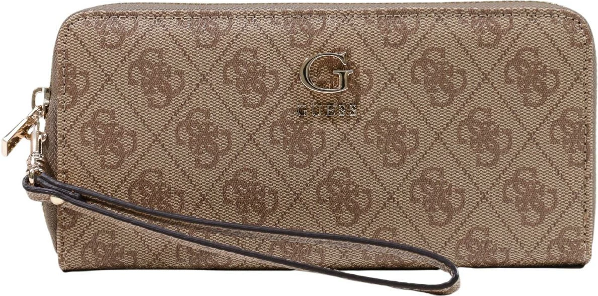 Portofol për femra Guess Coleen Logo SML Zip, latte