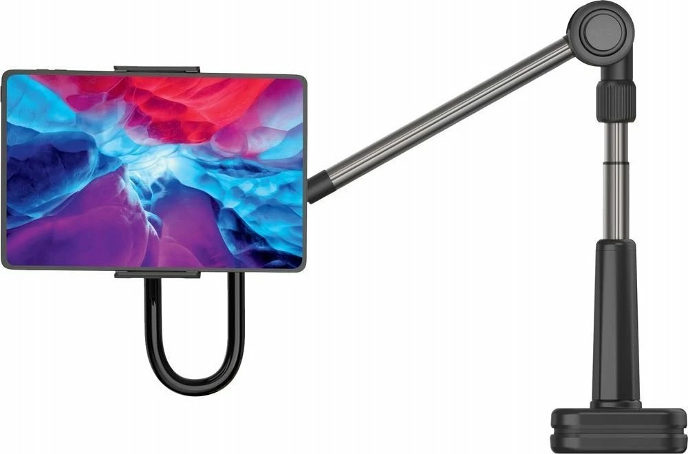 Mbajtës tavoline për celular dhe tablet Fixed Relax 7"-13" 360° i rrotullueshëm, i palosshëm, i zi