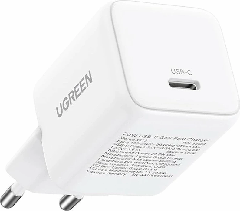 Karikues rrjeti Ugreen X513 30W GaN USB-C 3A (UGR5673), i bardhë