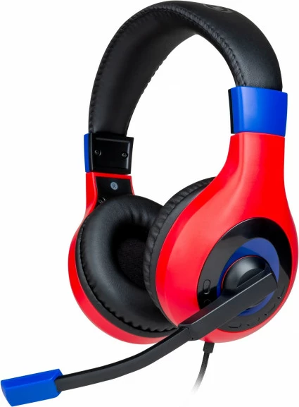 Kufje gaming Nacon Bigben Nintendo Switch Headset Mario, stereo, me mikrofon, me kabllo 3.5mm, 40mm driver, Kuqe/Kaltër