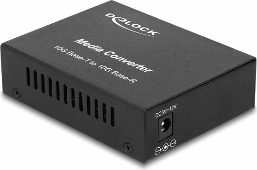 Media konvertues DeLOCK 10GBase-R SFP+ në 10GBase-T RJ45, 10GbE, i zi