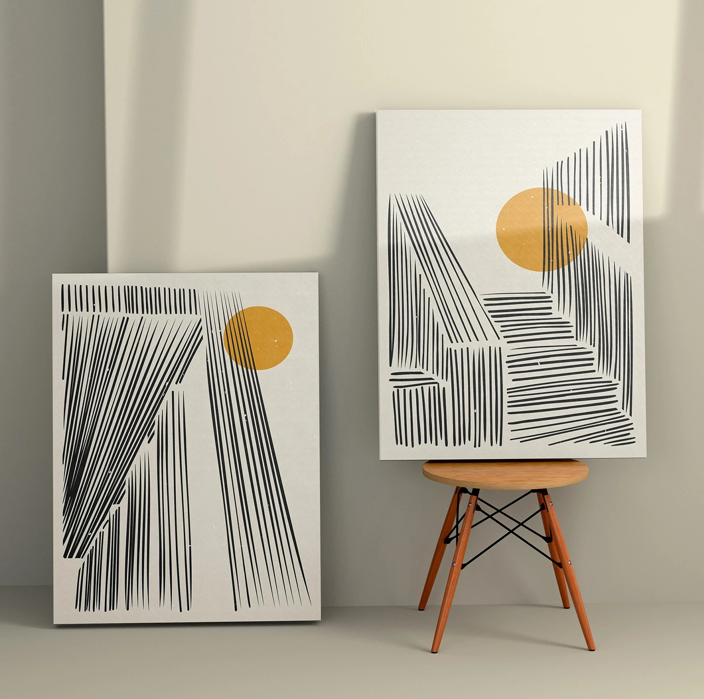 Pikturë dekorative në kanavacë (2 copë), Wallity, 2KNV4258, 50x70cm