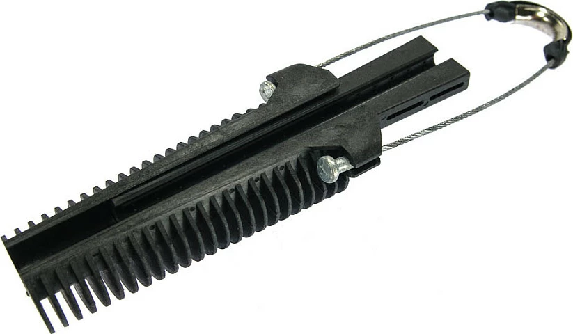 Kapëse kabllo fibër optike Extralink 2.3, ABS, e zezë