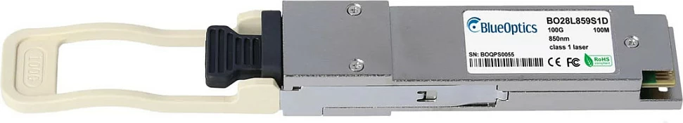 Modul optik BlueOptics Q28-100G-SR4, QSFP28, 100GBASE-SR4, 850nm, 100m, MPO, argjendi