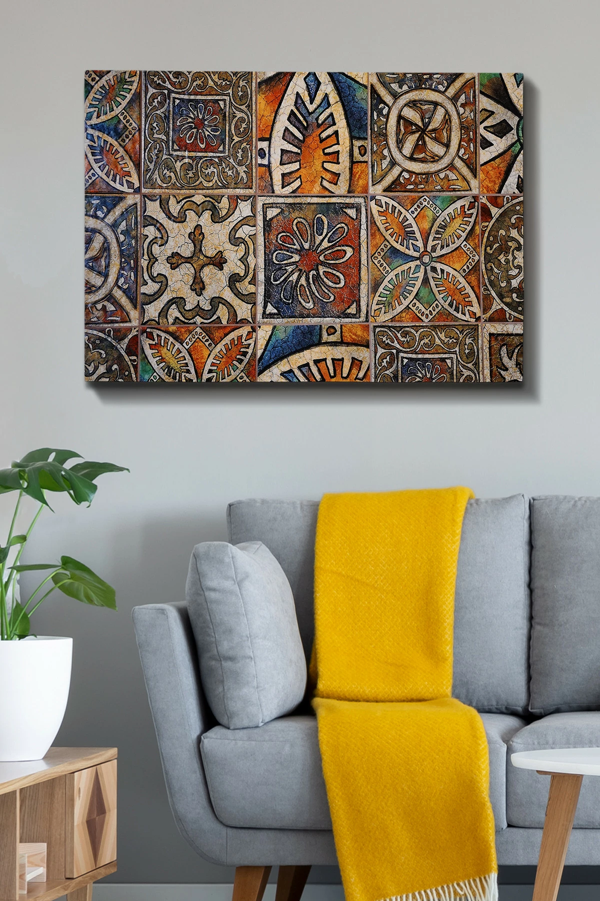 Pikturë dekorative në kanavacë Wallity, shumëngjyrëshe, 70x100cm