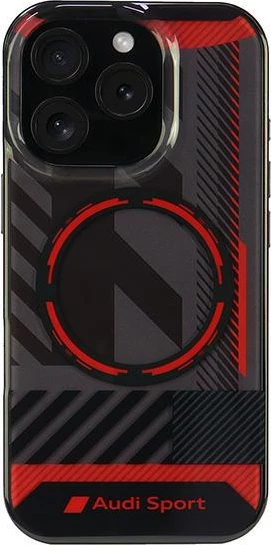 Mbështjellës Audi IML Sport MagSafe për iPhone 16 Pro 6.3", i zi, hardcase