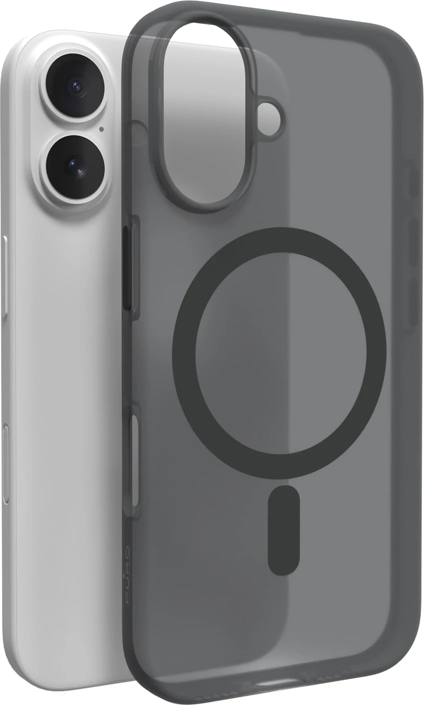 Mbështjellës silikon Puro Daylight MagSafe për iPhone 16 Plus, zi