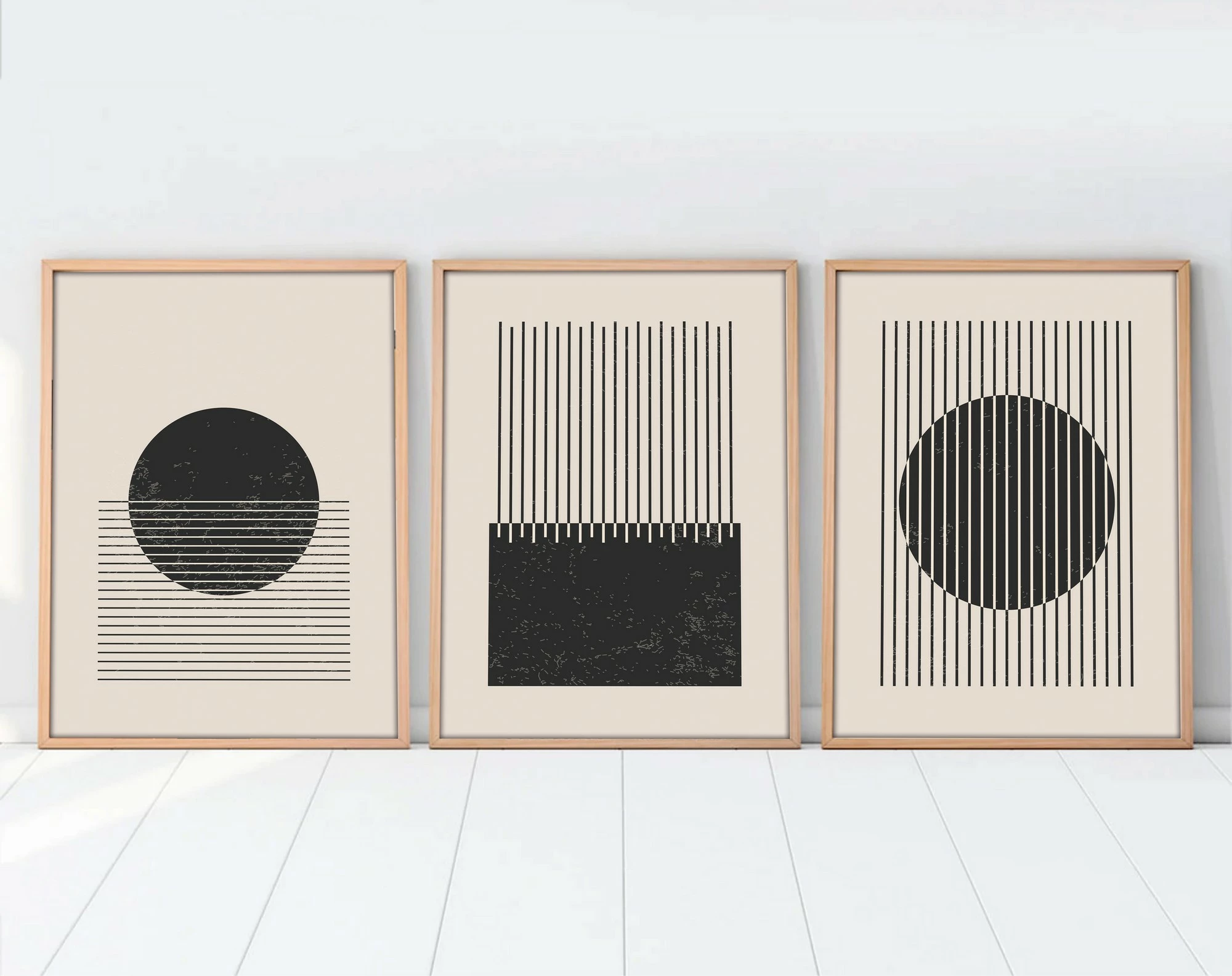 Pikturë dekorative me kornizë MDF (3 copë), Wallity, Huhu212, 30x40cm