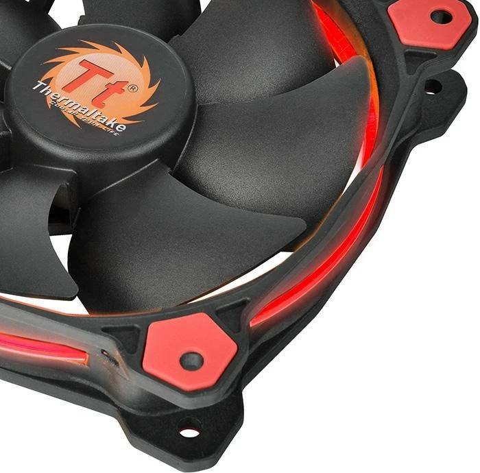 Ventilator kase Thermaltake Riing 12 LED, 120mm, 1500 RPM, i kuq