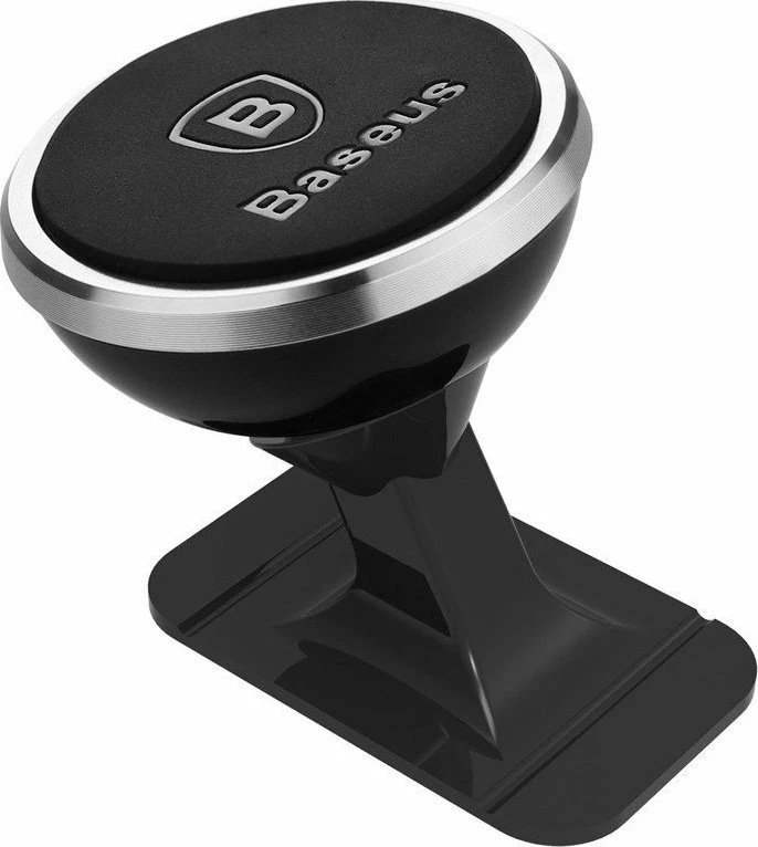 Mbajtëse magnetike për celular Baseus 360° Rotation Magnetic Mount Holder SUGENT-NT0S, montim me shirit ngjitës, argjend