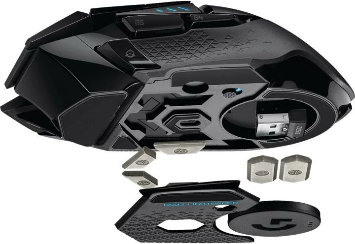 Maus gaming Logitech G502 HERO USB, 11 butona programues, DPI deri 25,600, peshë e rregullueshme, zi