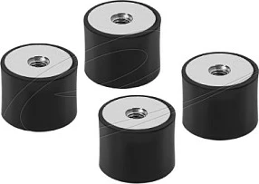 Amortizues vibracionesh DeLOCK M8x1.25, D30 x H20 mm, set 4 copë, zi