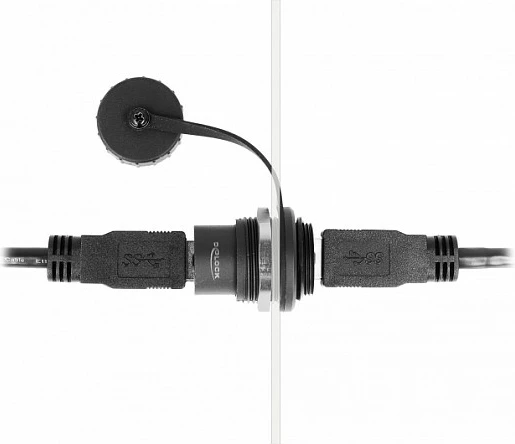 Portë paneli USB DeLOCK USB 3.2 Gen 1 Type-A 5Gbps, IP67, e zezë