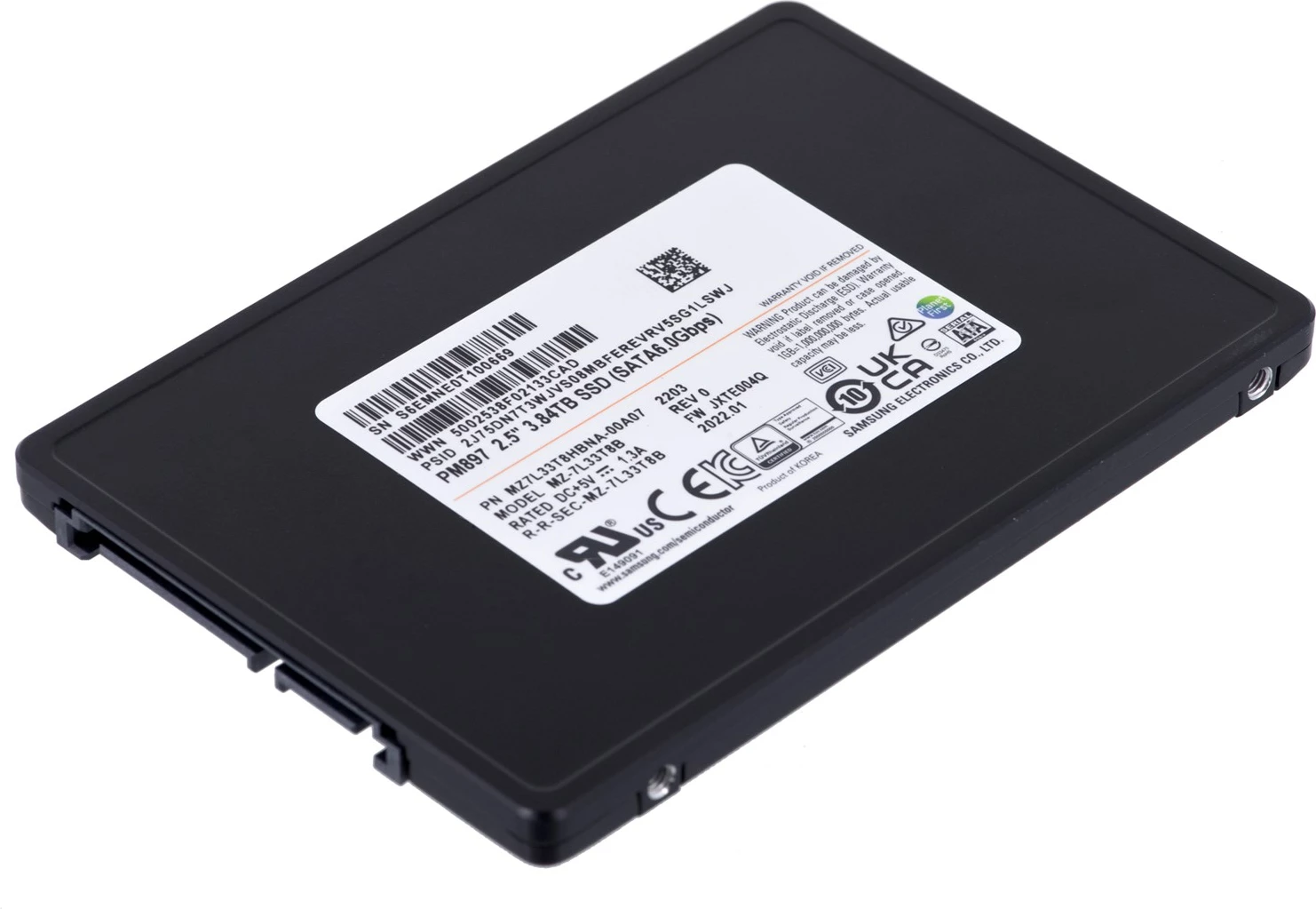 Disk SSD Samsung PM897 SATA,  2.5", 3840GB 