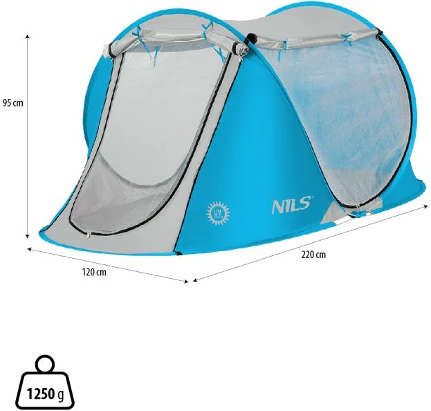 Tendë plazhi vetë-montuese Nils Extreme NC3043, e kaltër