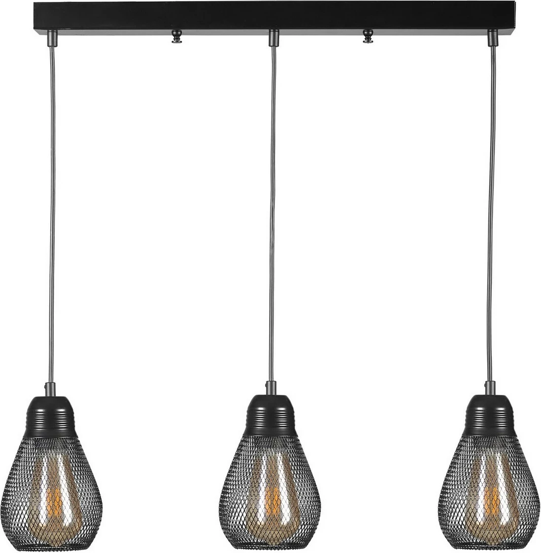 Llambë tavani Opviq, 3 llampa varëse, ngjyrë e zezë