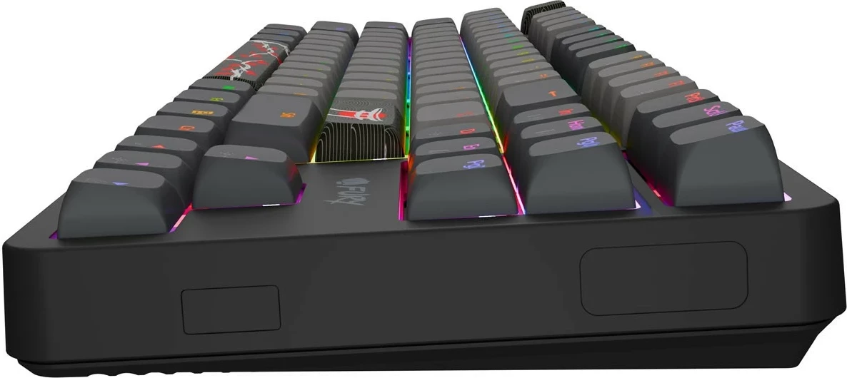 Tastierë gaming Fury Kanabo K6, TKL 80%, US QWERTY, USB-C, RGB, switcha magnetik Gateron Magnetic Orange, zi-gri