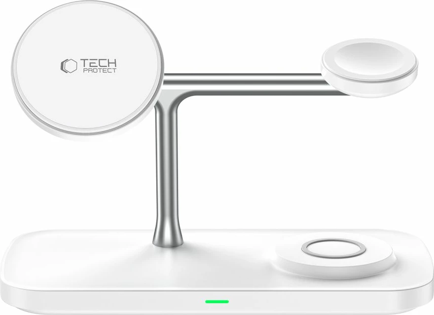Karikues wireless 3-në-1 Tech-Protect QI15W-A45 me MagSafe, për Apple, Bardhë