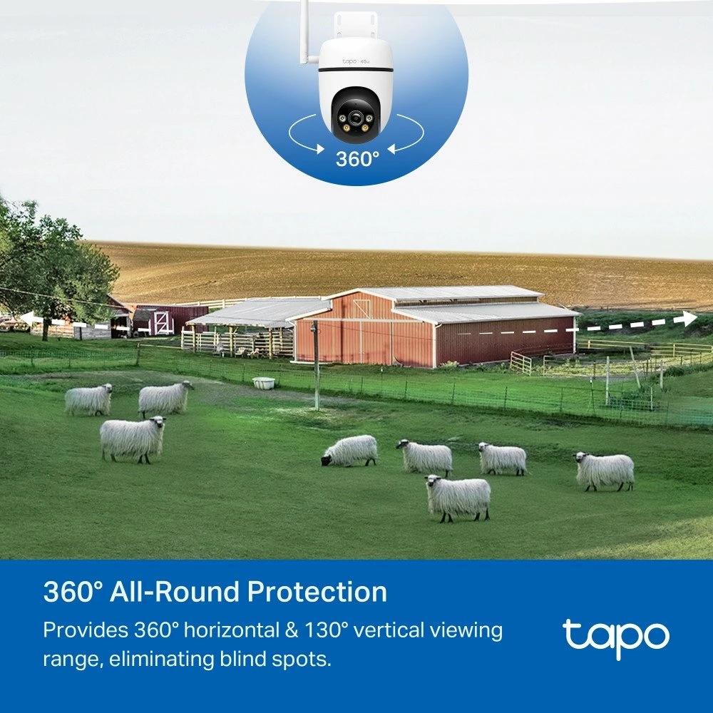 Kamerë sigurie IP TP-Link Tapo C501GW 2MP Full HD 1080p PTZ 4G LTE/WiFi PoE IP66 IR 30m microSD deri 512GB bardhë/zezë