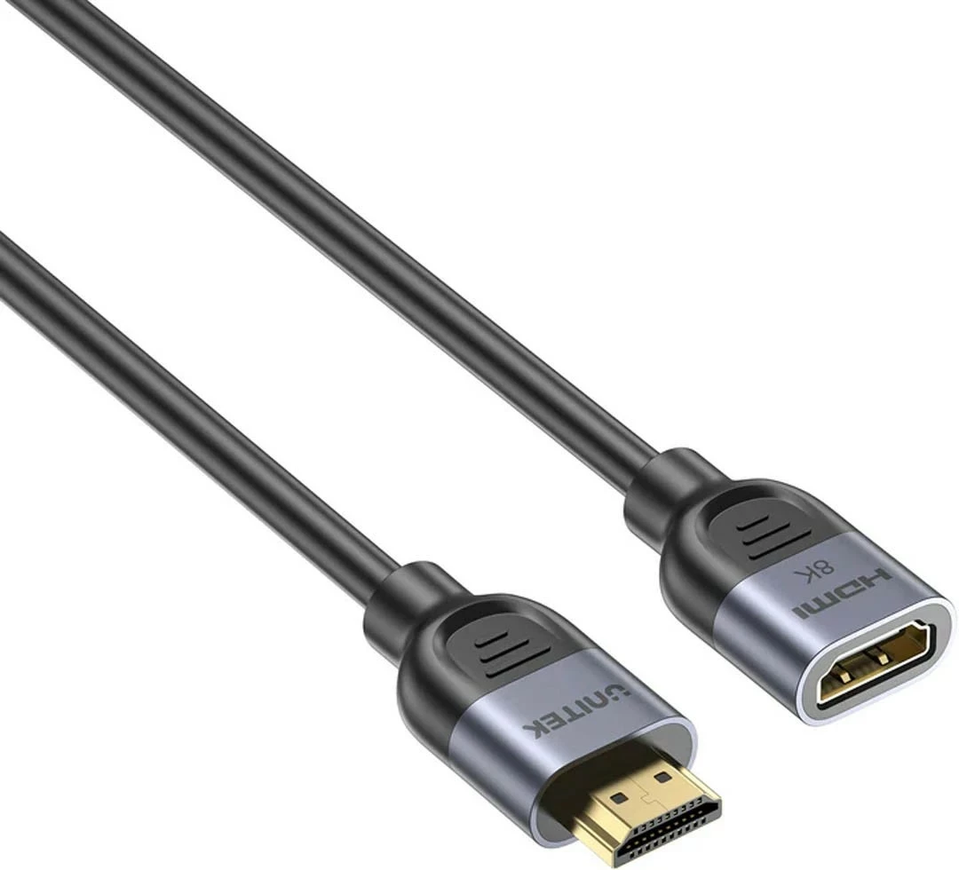 Kabllo zgjatëse HDMI Unitek, 2.1, 8K, 2m, argjendtë-zi