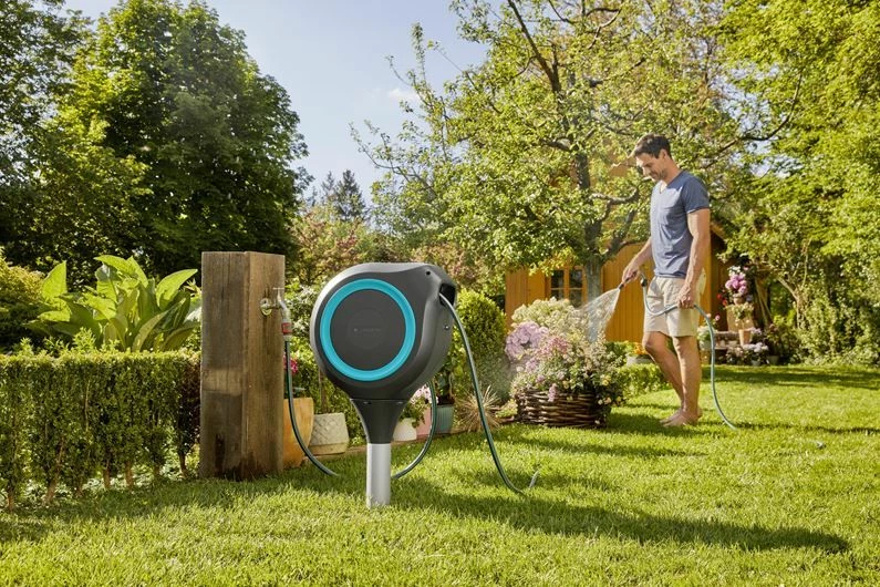 Rrotullues zorre kopshti Gardena RollUp M 20 m, 11 mm, gri/blu