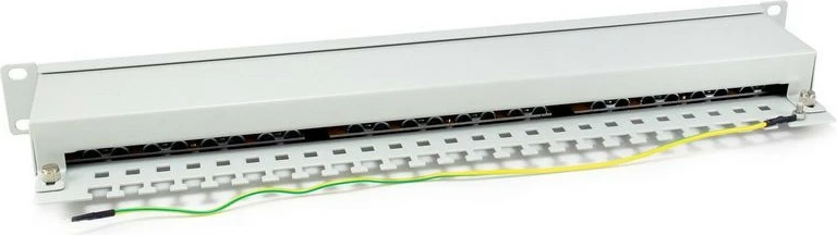 Patch panel EQUIP 24-port Cat6, 1U, metal, rackmount, gri