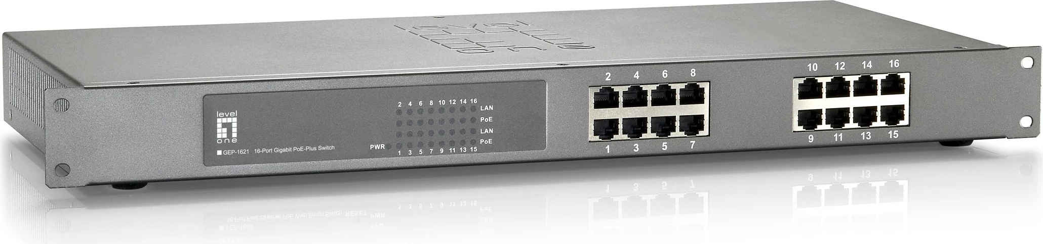 Switch LevelOne GEP-1621, 16 porta Gigabit PoE, 250W, rackmount, i zi