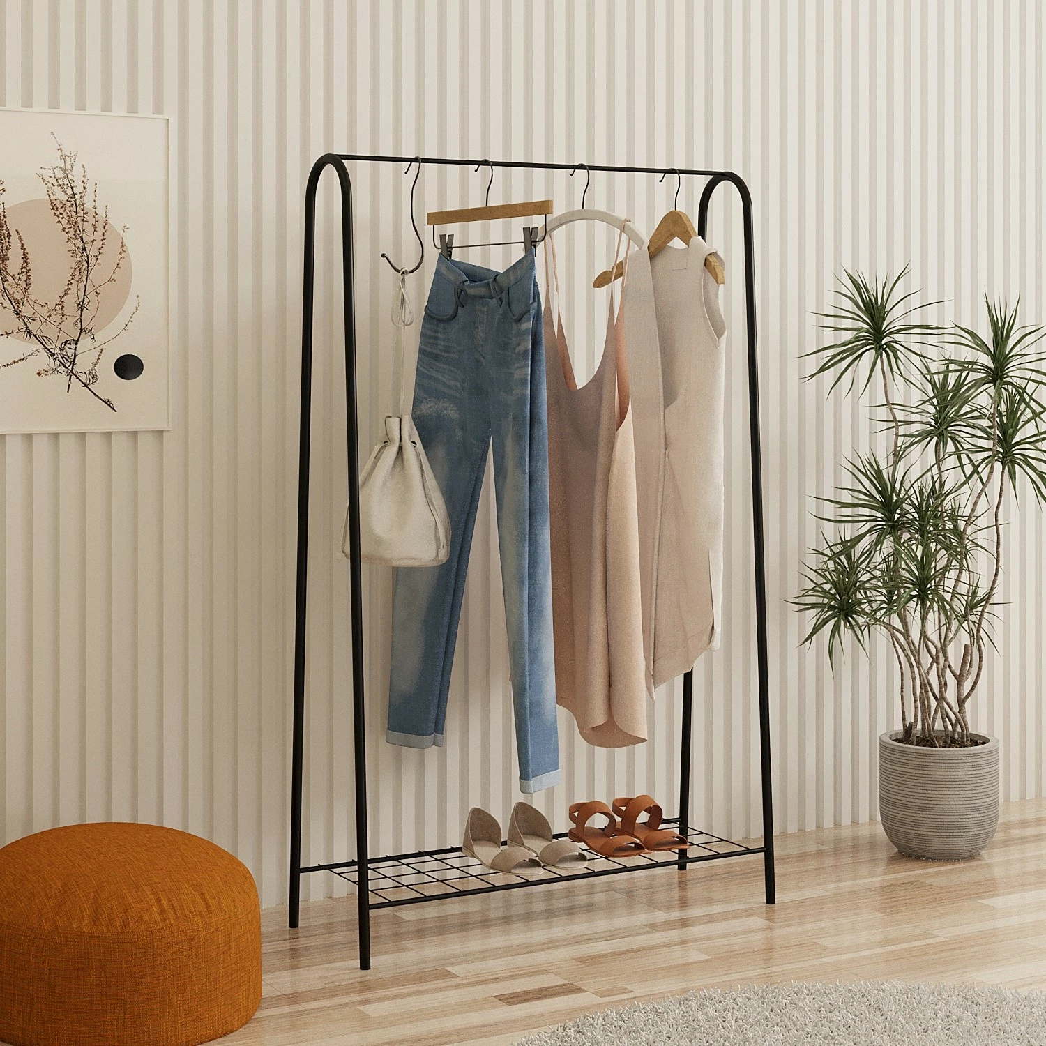 Varëse palltosh Skye Decor, Igor, ngjyrë e zezë