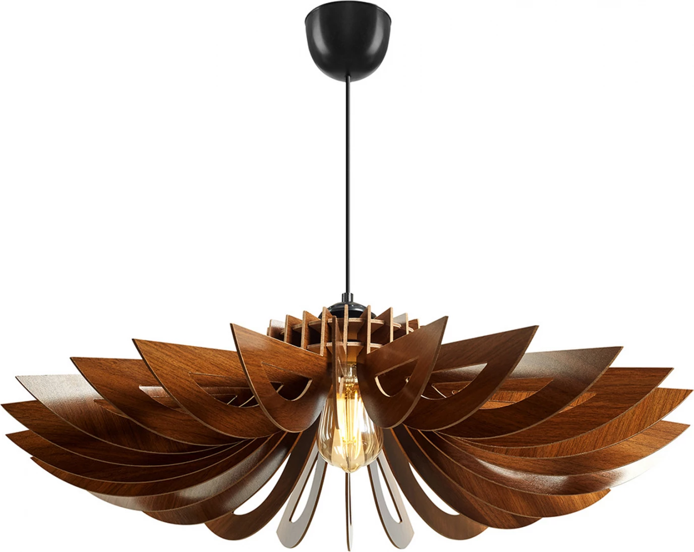 Llambë tavani prej druri, ngjyrë arre, FH7348.01, Φ68x50Υ cm