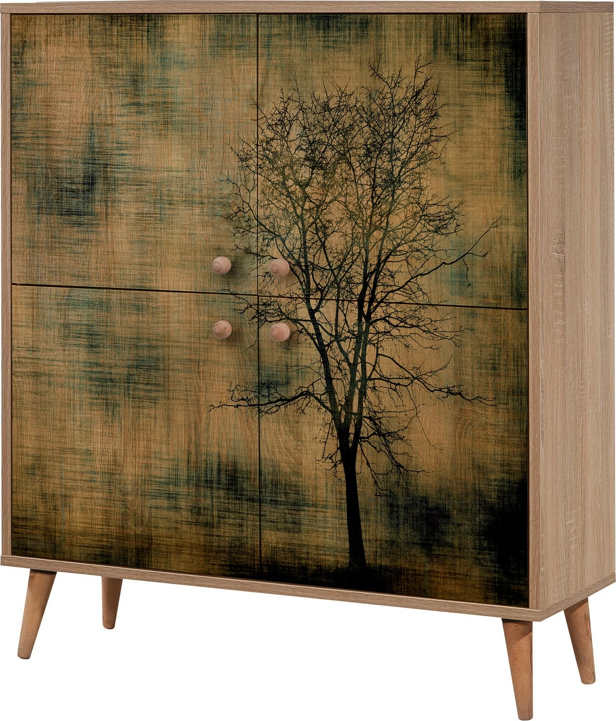Dollap multifunksional Hanah Home, Multilux - 729, ngjyrë lisi Sonoma