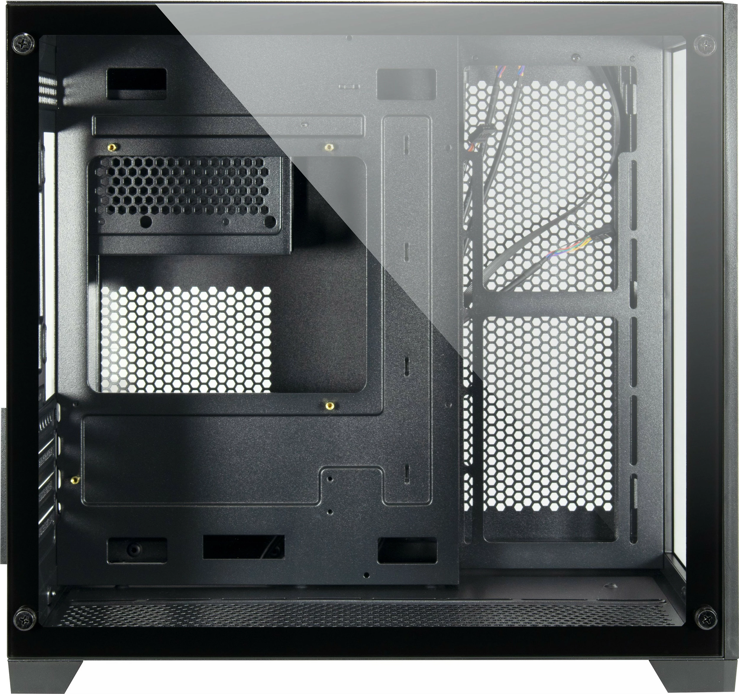 Kasë Inter-Tech C-501 Aspect, Midi Tower, micro ATX/Mini-ITX, xham i temperuar, e zezë