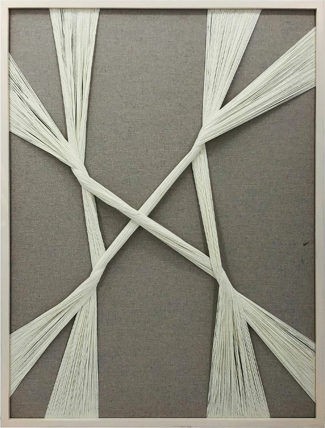 Pikturë dekorative Made of Art, dru, fije të bardha, gri, 60x80x3cm