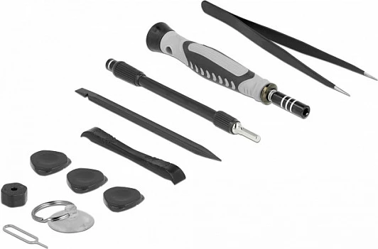 Set kaçavidash precize DeLOCK 64167, 120 copa bitash, me kasë, i zi