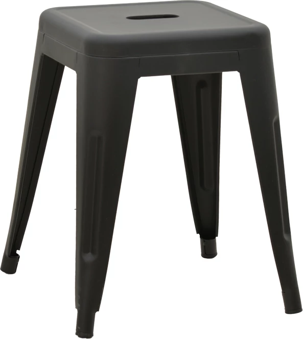 Karrige për bar Utopia metalike, ngjyrë e zezë mat, 30x30x45cm