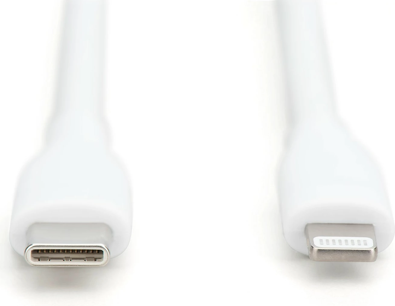 Kabëll lidhës Digitus Lightning USB-A, 1m, silikon, i bardhë