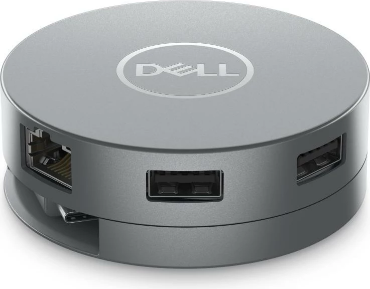 Stacion dokimi USB-C 6-në-1, Dell DA305 (470-AFKL), Power Pass-Through 90W, silver/black