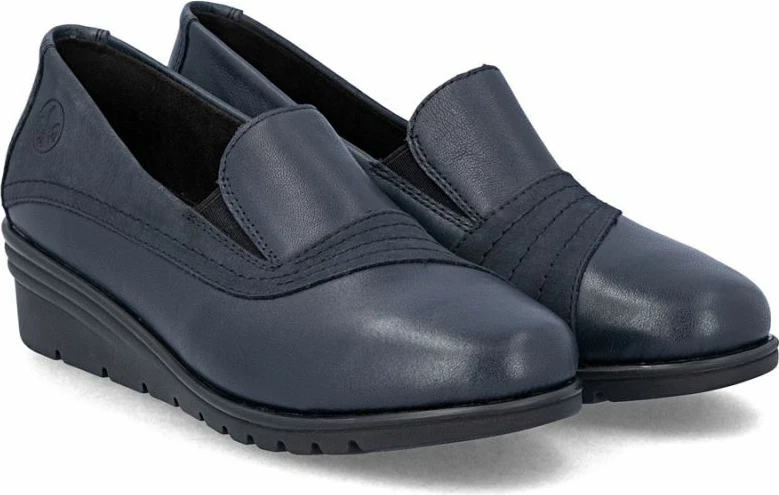 Këpucë me take për femra Rieker, navy blue