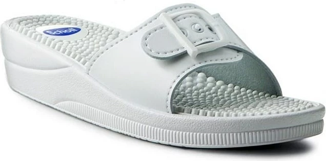 Flip-flops Scholl masazhuese, Mobilex, të bardha | 39