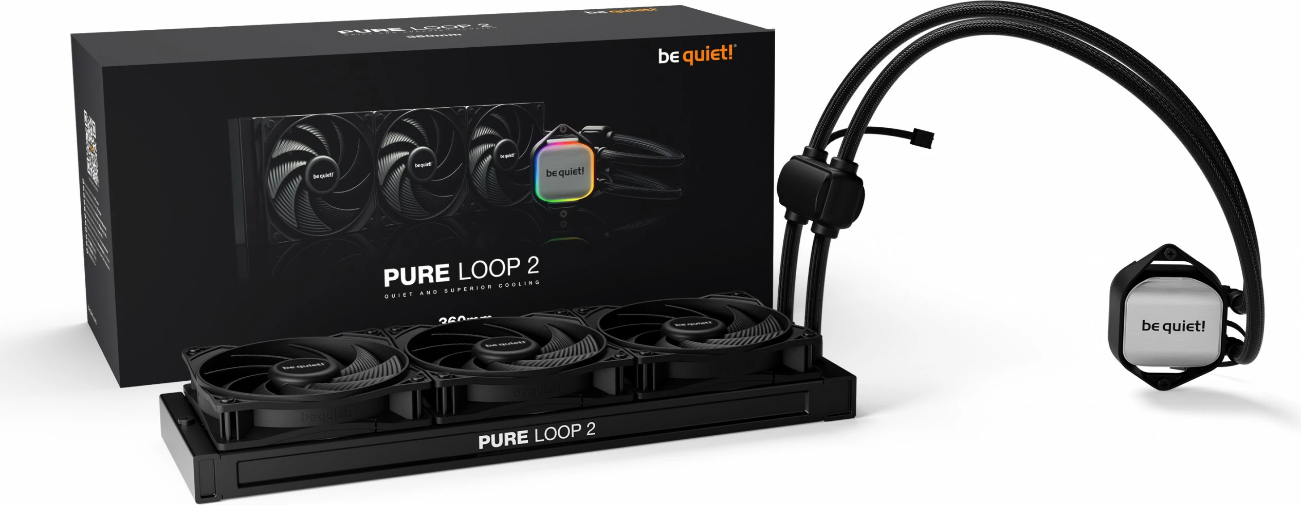 Ftohës uji Be Quiet! Pure Loop 2 360mm, 12 cm, i zi