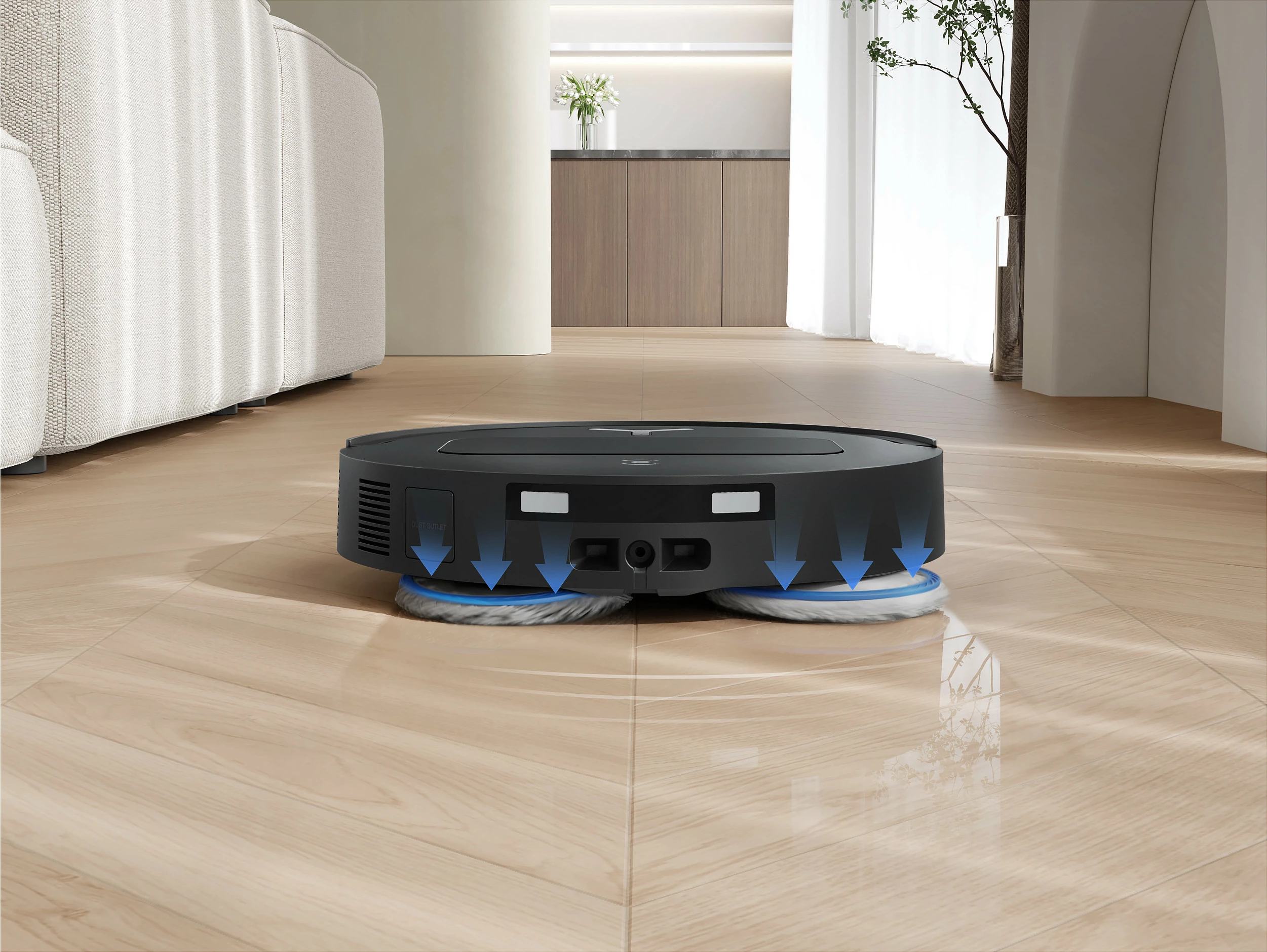 Fshesë robotike ECOVACS DEEBOT T50 OMNI (Gen3), 25000Pa, mop, Wi‑Fi, e zezë