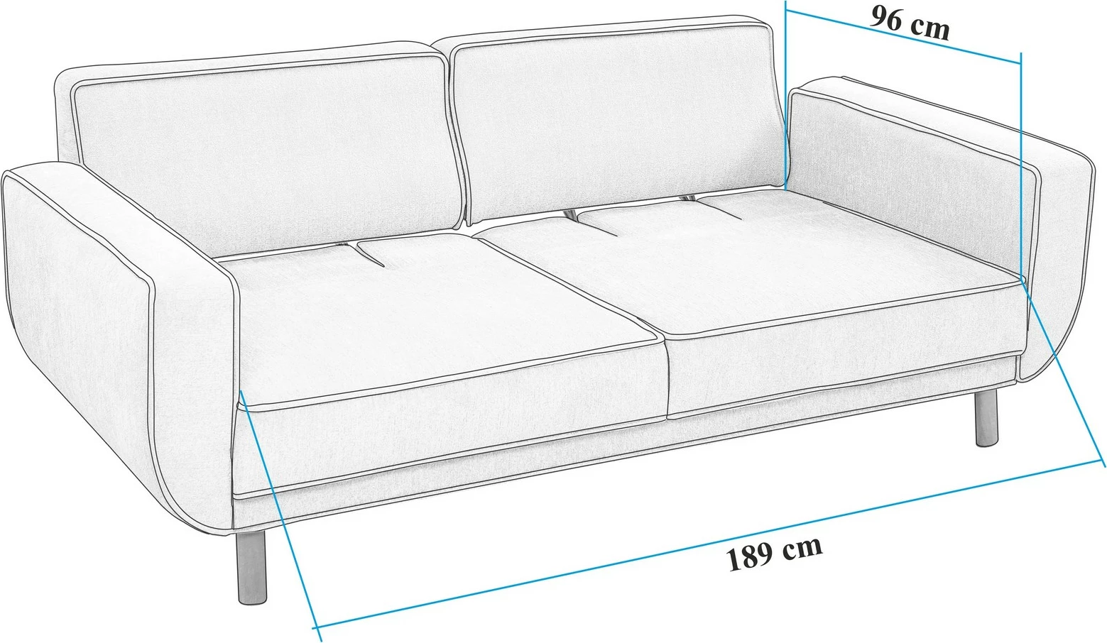 Set divan-krevat Atelier del Sofa, Lorus, arrë, krem