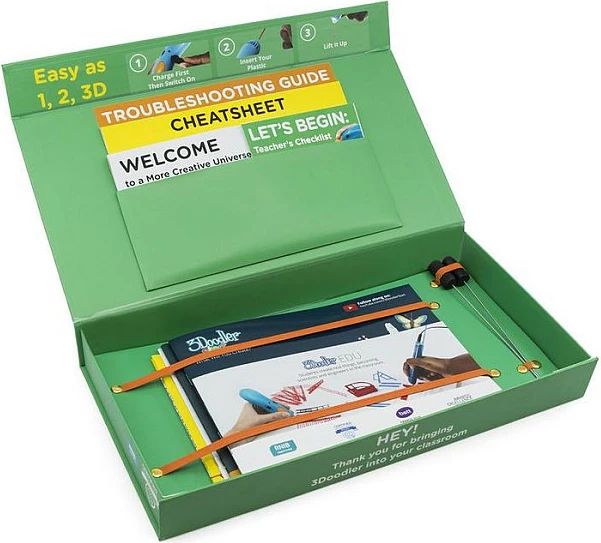 Stilolaps 3D 3Doodler Start EDU, paketë mësimore STEM, plastikë jo-toksike, shumëngjyrësh
