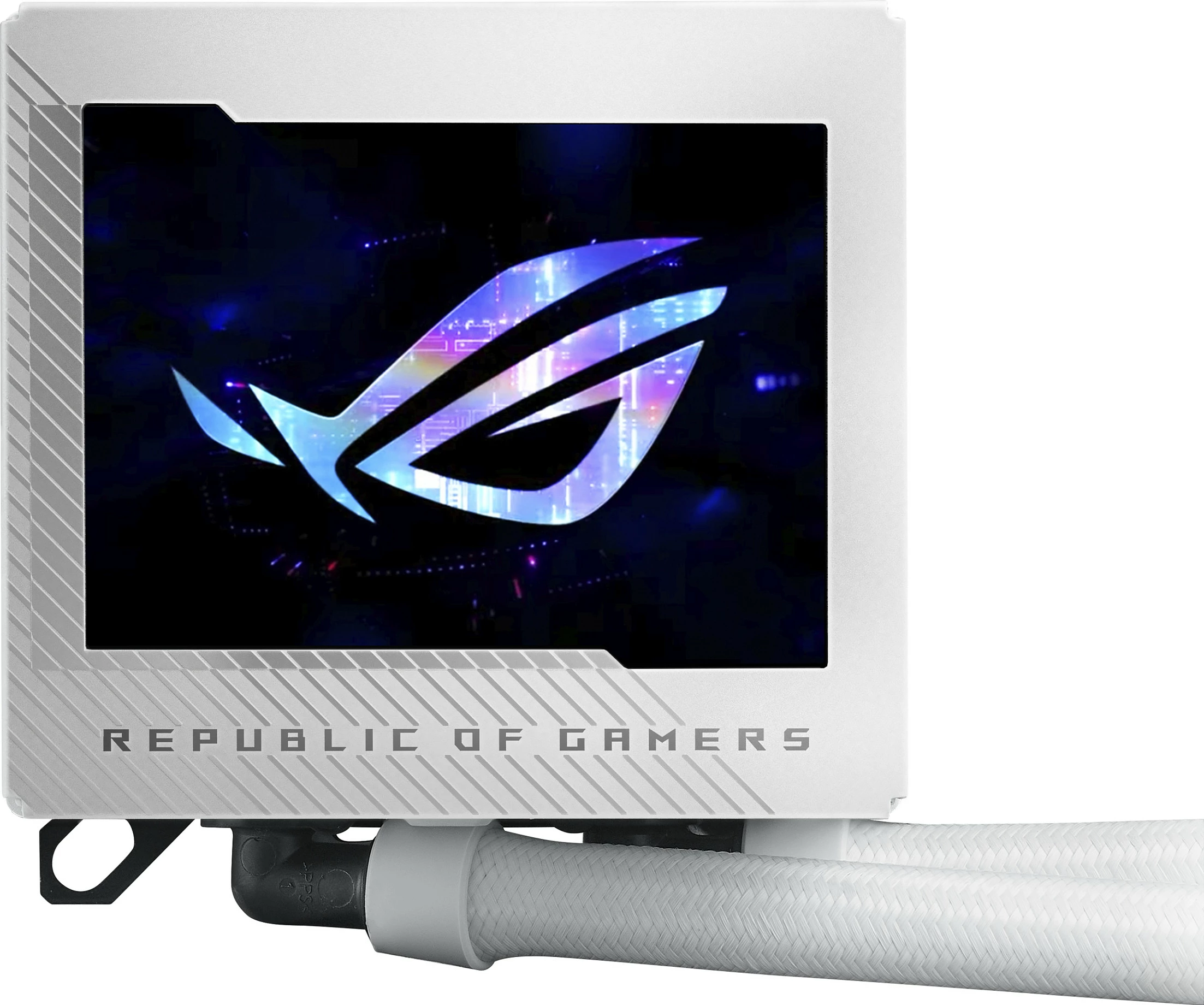 Ftohës uji ASUS ROG Ryujin III 240 ARGB, 3.5” LCD, 2x120mm, i bardhë